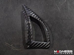 FIAT 500 Steering Wheel Trim - 3 piece kit - Carbon Fiber - Italian Racing Stripe